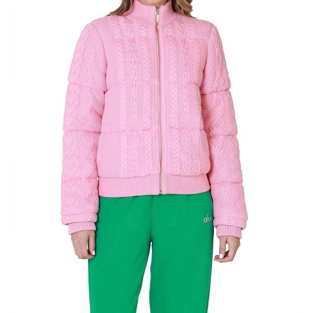 NEW LOVESHACKFANCY andora bomber jacket in powder blush